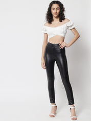 Kotty Women Black Relaxed Skinny Fit Trousers