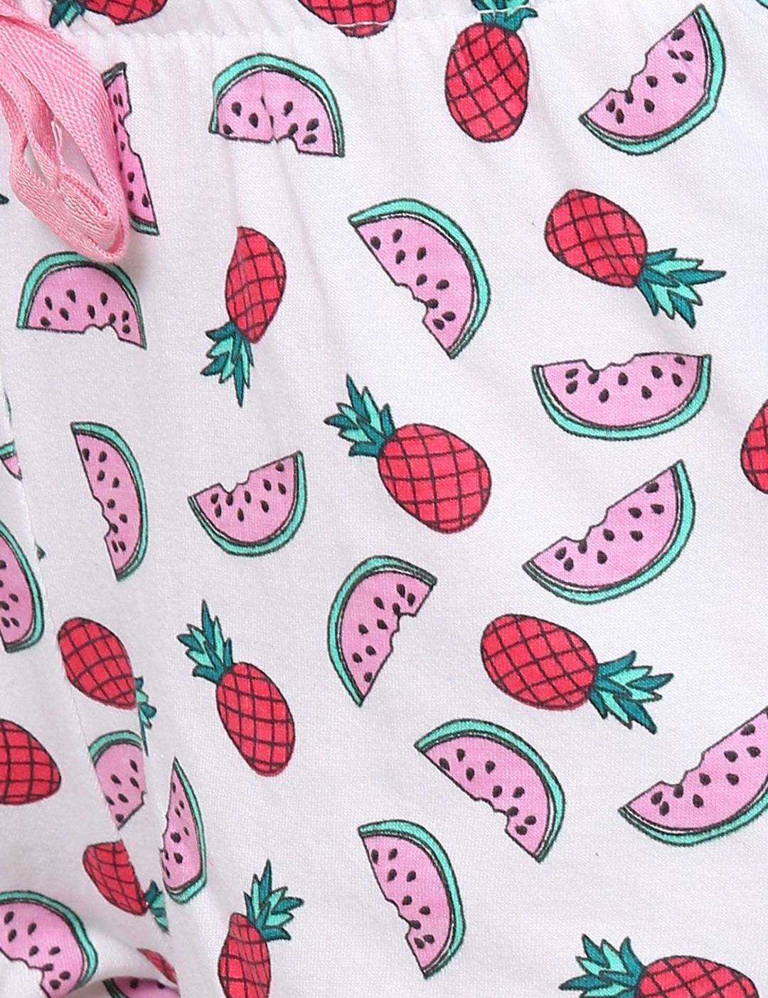 Kotty Women White & Red Graphic Printed Lounge Shorts