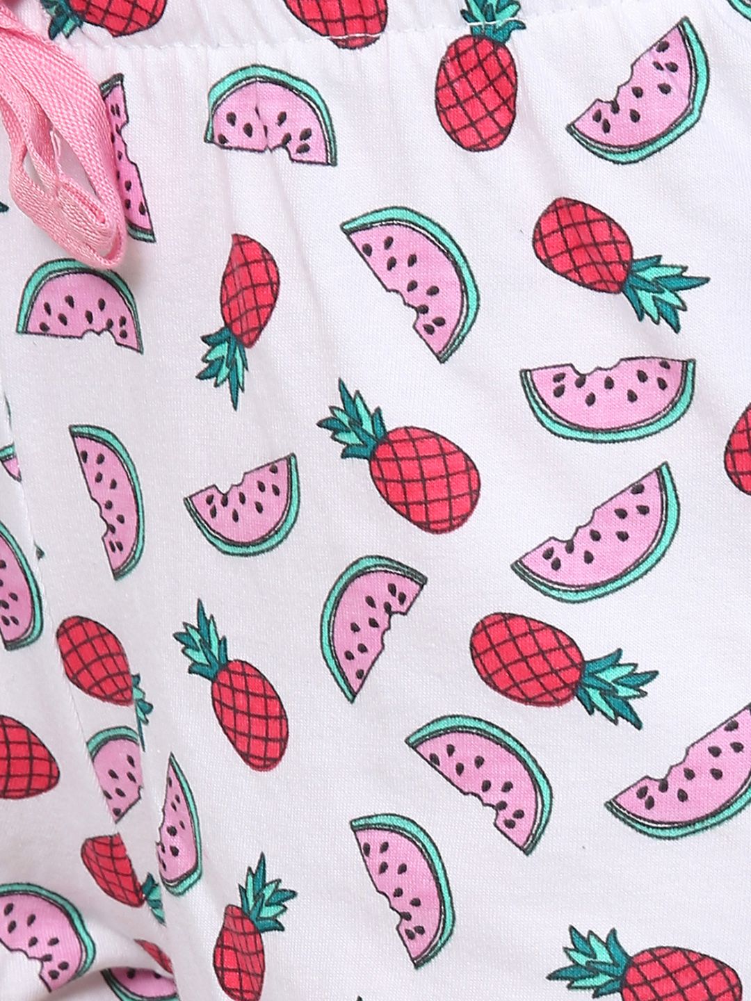 Kotty Women White & Red Graphic Printed Lounge Shorts