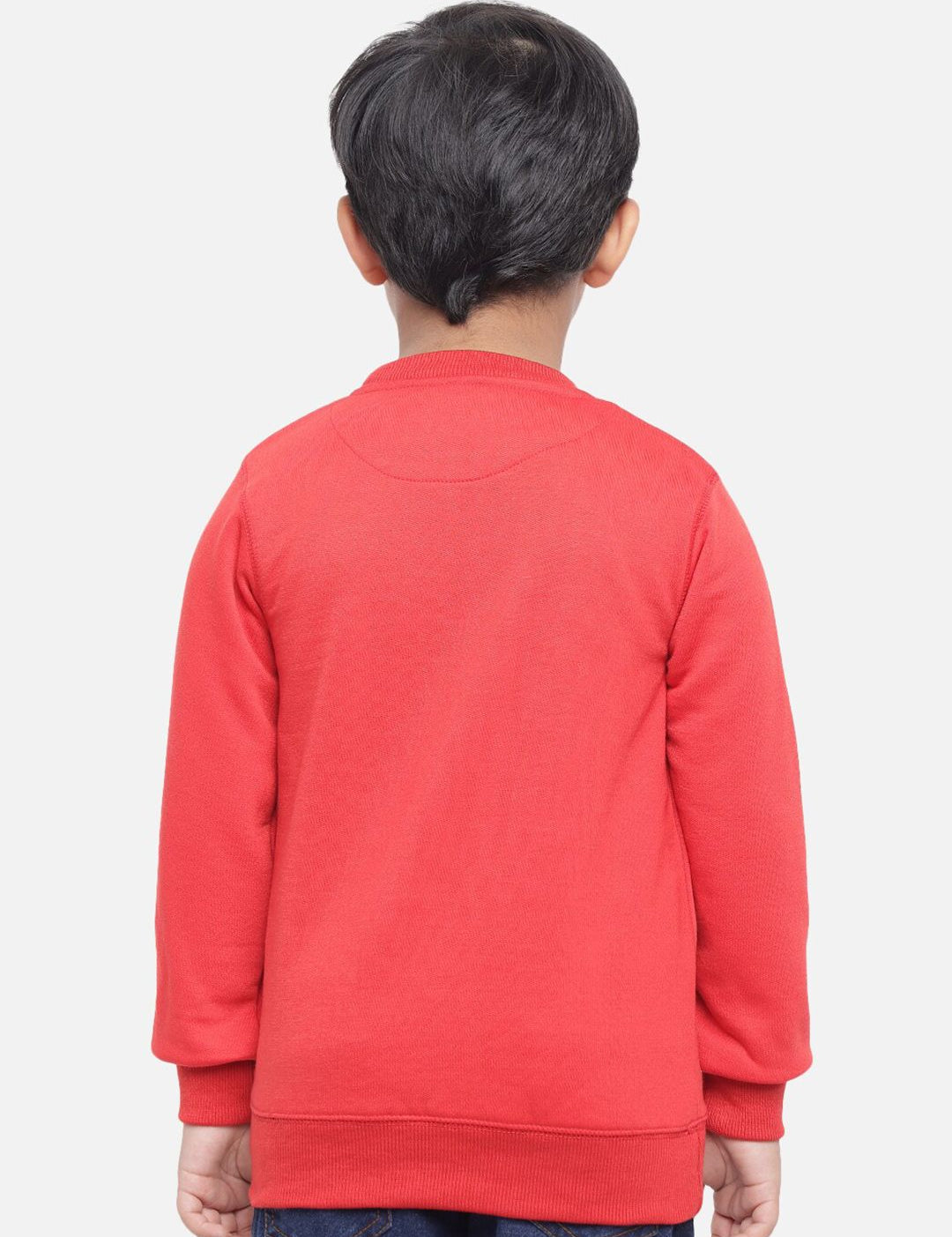 Kotty Boys Red & Yellow Printed Round Neck Sweatshirt