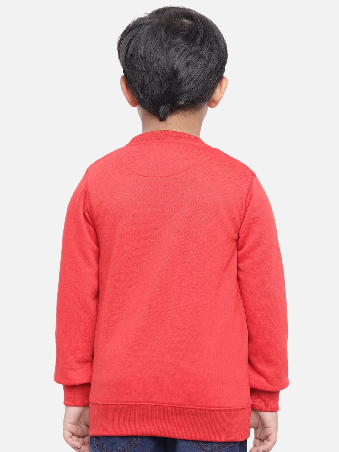 Kotty Boys Red & Yellow Printed Round Neck Sweatshirt