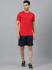 Kotty Men Blend Navy Mid-Rise Regular Shorts