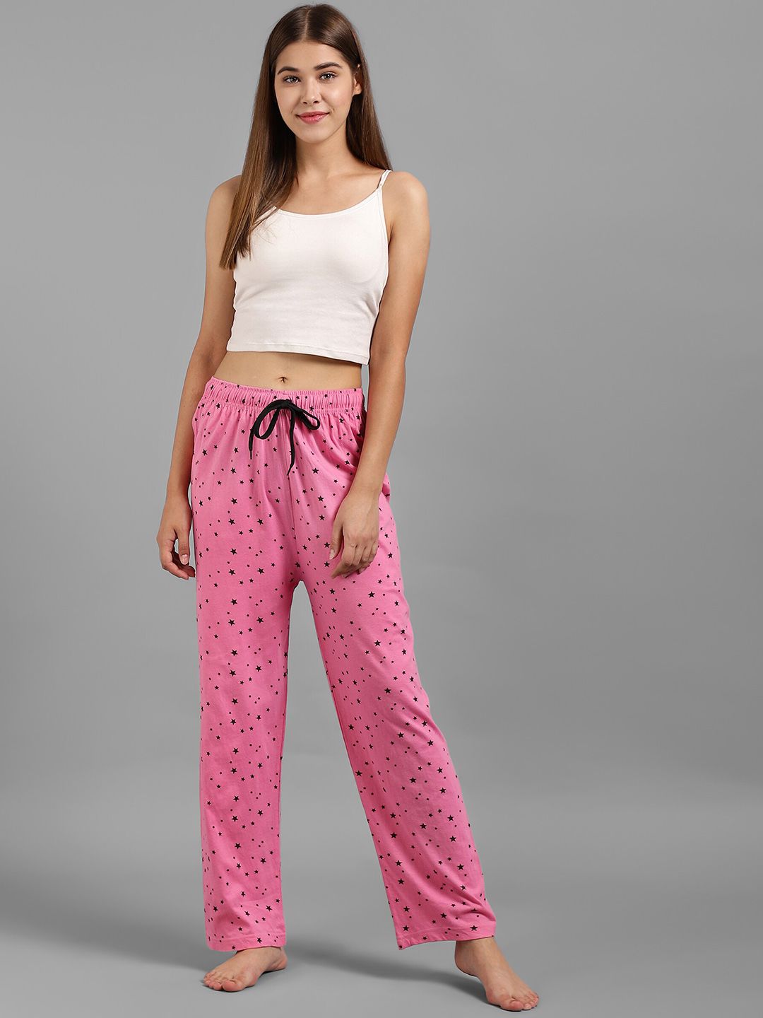 Kotty Women Pink Printed Lounge Pants