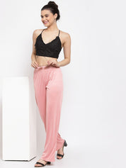 Kotty Women Pink Flared High-Rise Bootcut Trousers