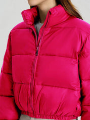 Kotty Mock Collar Crop Puffer Jacket