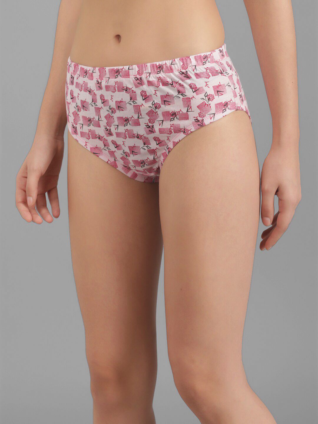 Kotty Women Pink & White Printed Hipster Briefs KTTWOMENSPANTY380