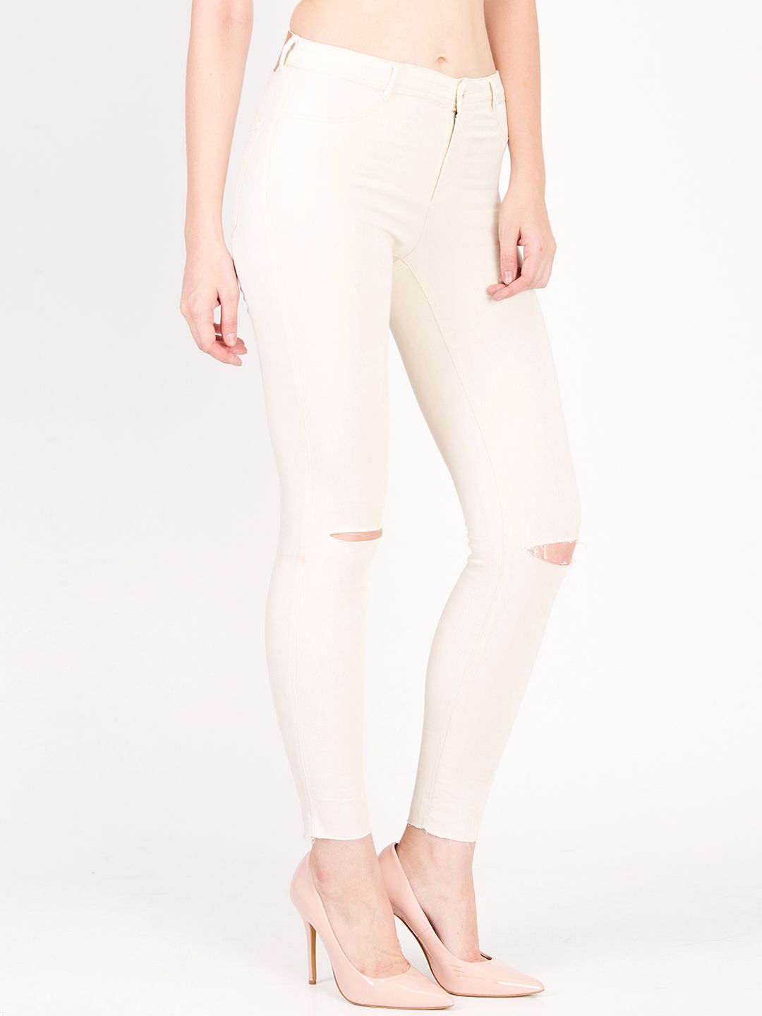 Kotty Women Pink Skinny Fit High-Rise Clean Look Jeans