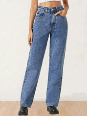 Kotty Women Straight Fit High-Rise Stretchable Jeans