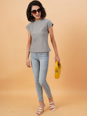 KOTTY Basics Women Solid Round Neck T-shirt