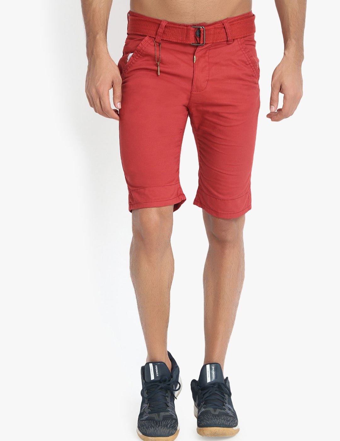 Kotty Men Maroon Solid Regular Fit Regular Shorts