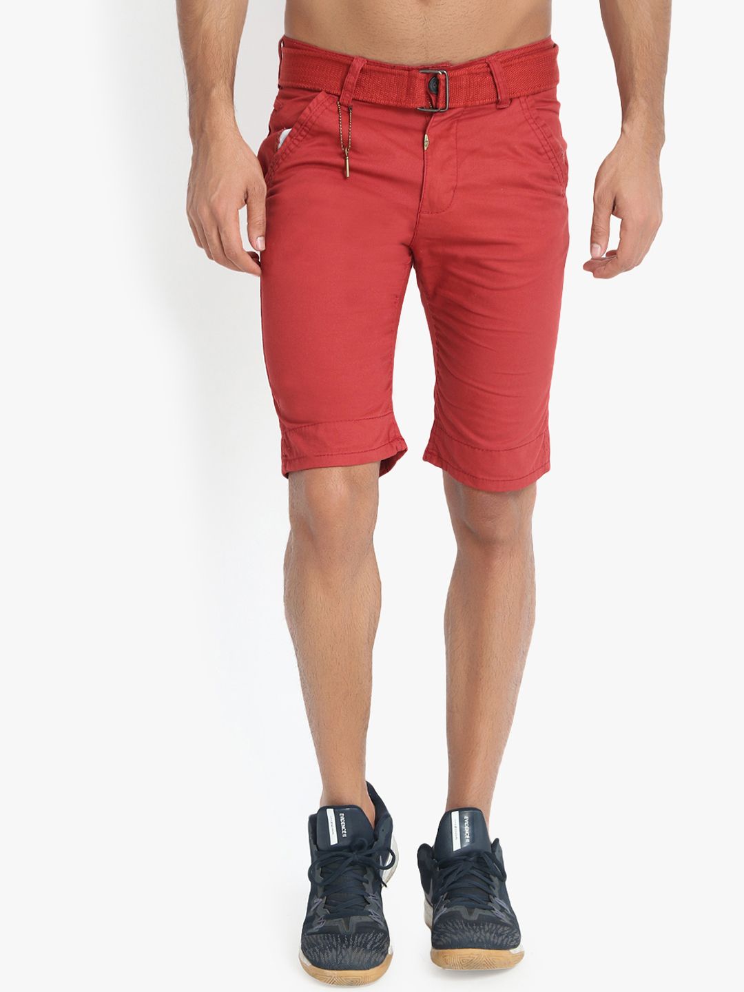 Kotty Men Maroon Solid Regular Fit Regular Shorts