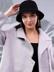 Kotty Notched Lapel Collar Single Breasted Overcoat