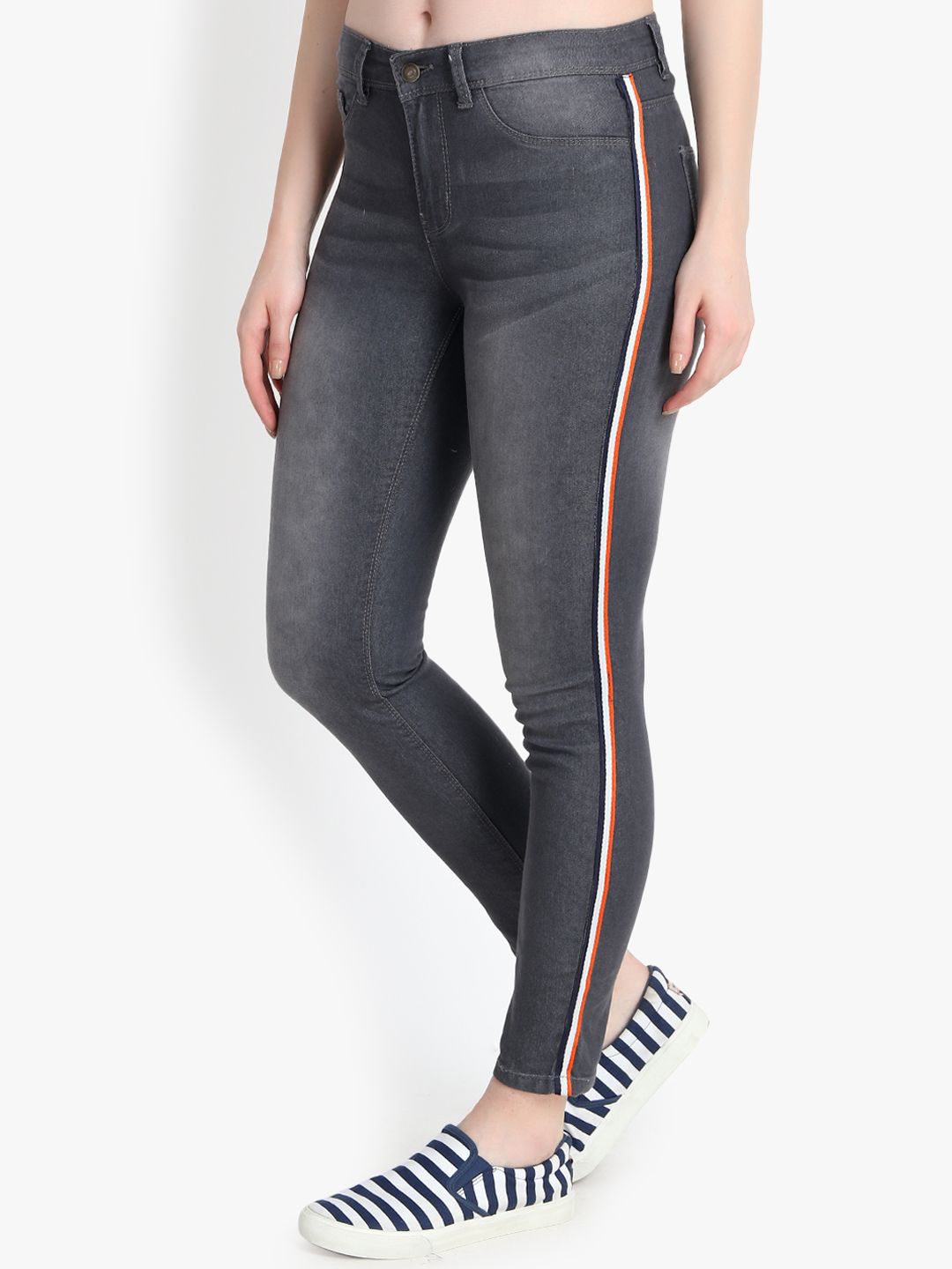 Kotty Women Black Skinny Fit High-Rise Clean Look Jeans