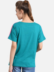 Kotty Women Multicoloured Pack of 2 Colourblocked Round Neck T-shirt