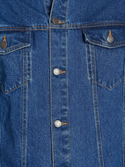 Kotty Men Blue Solid Denim Jacket