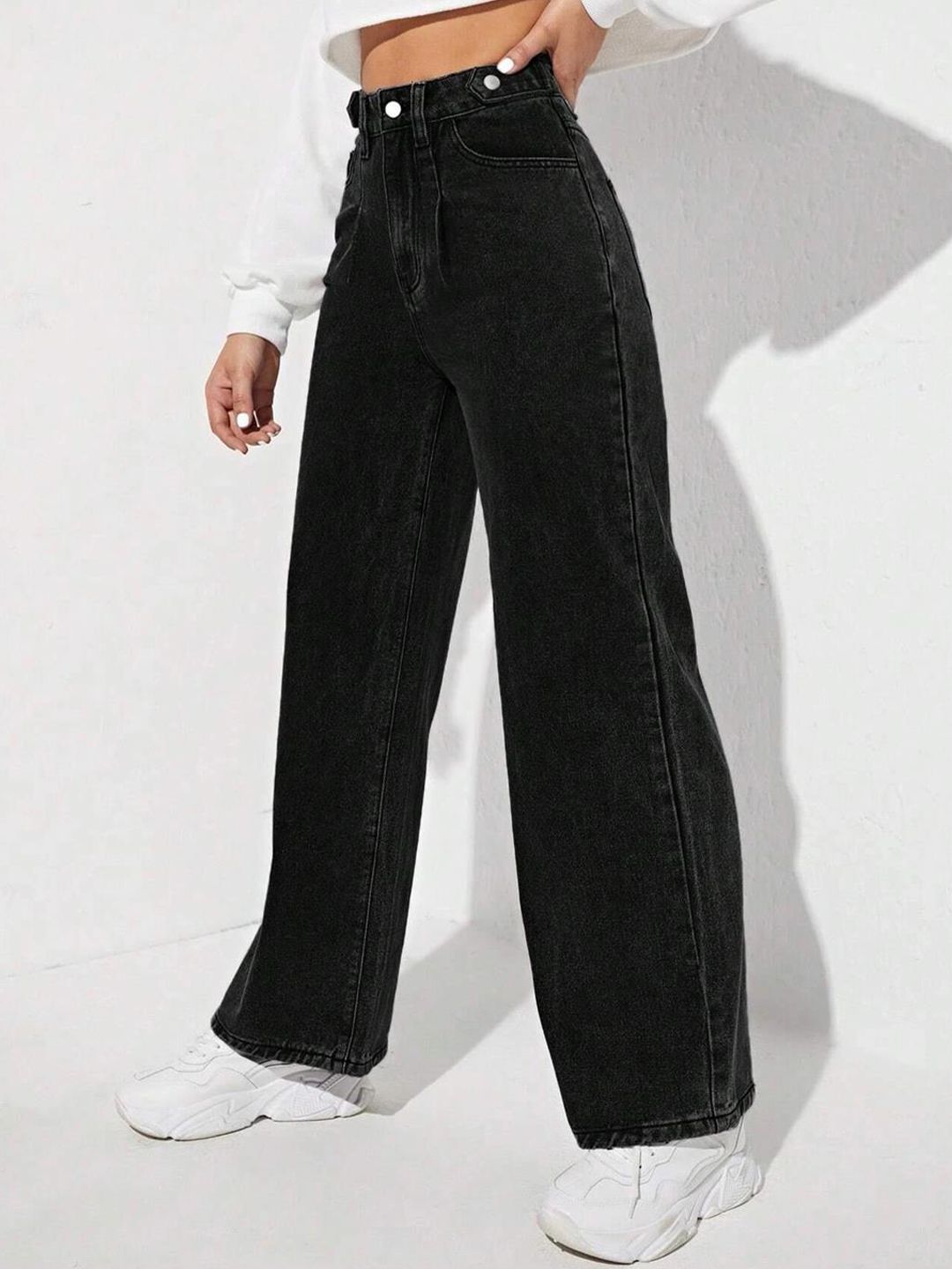 KOTTY Basics Women Jean Straight Fit High-Rise Clean Look Stretchable Jeans