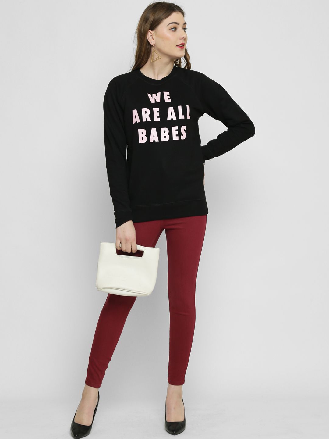 Kotty Women Black Printed Sweatshirt