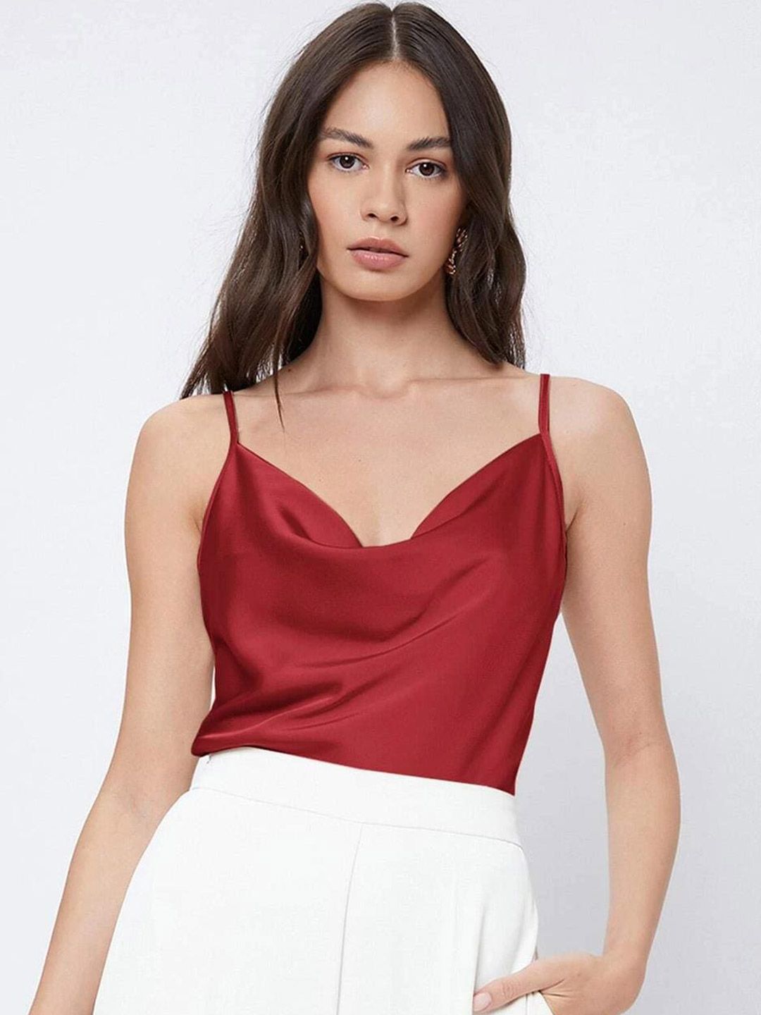 Kotty Cowl Neck Satin Top