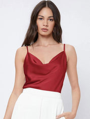 Kotty Cowl Neck Satin Top