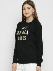 Kotty Women Black Printed Sweatshirt