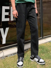 Kotty Men Straight Fit Low-Rise Clean Look Stretchable Jeans