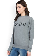 Kotty Women Grey Printed Sweatshirt