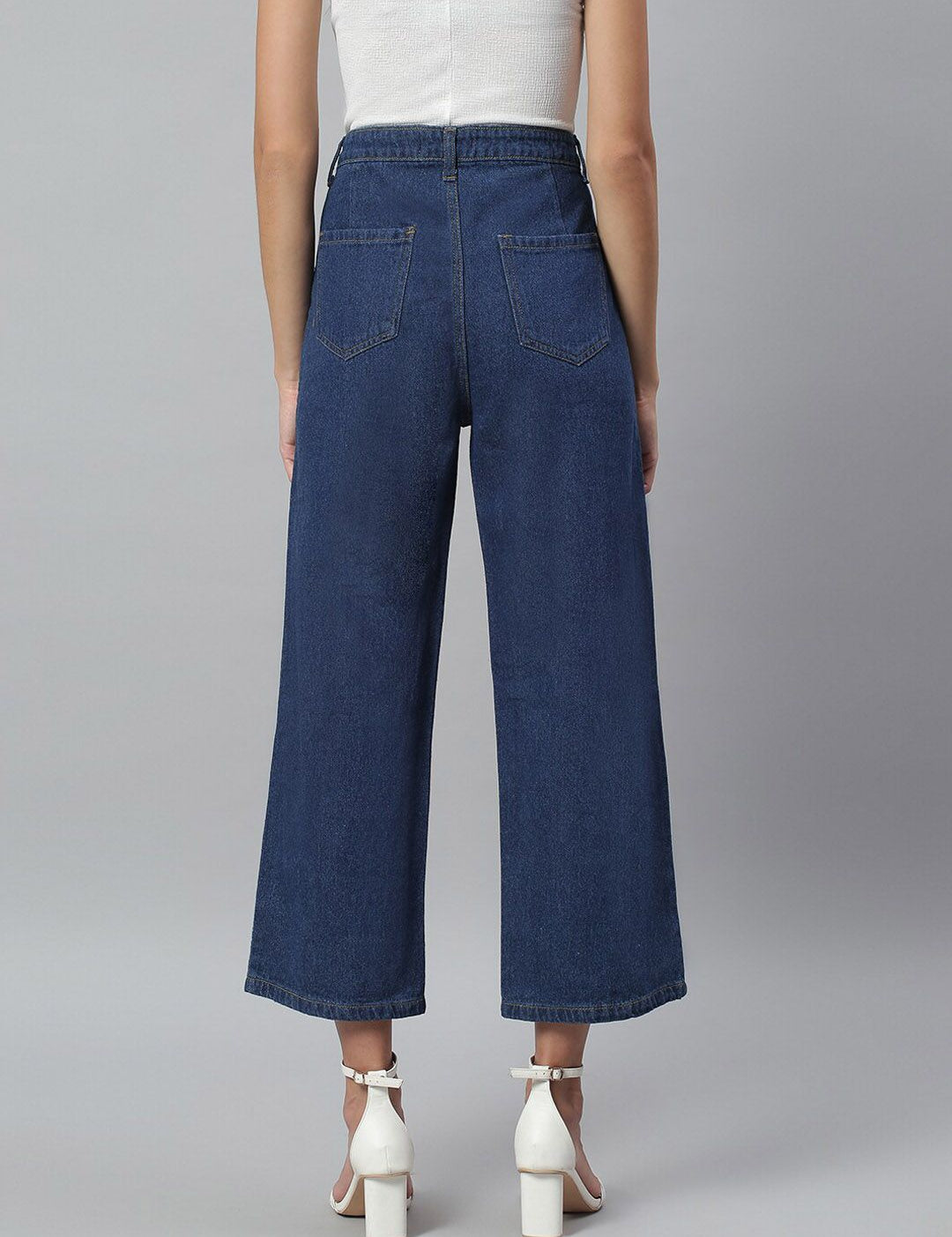 Kotty Women Navy Blue Regular Fit High-Rise Clean Look Stretchable Jeans