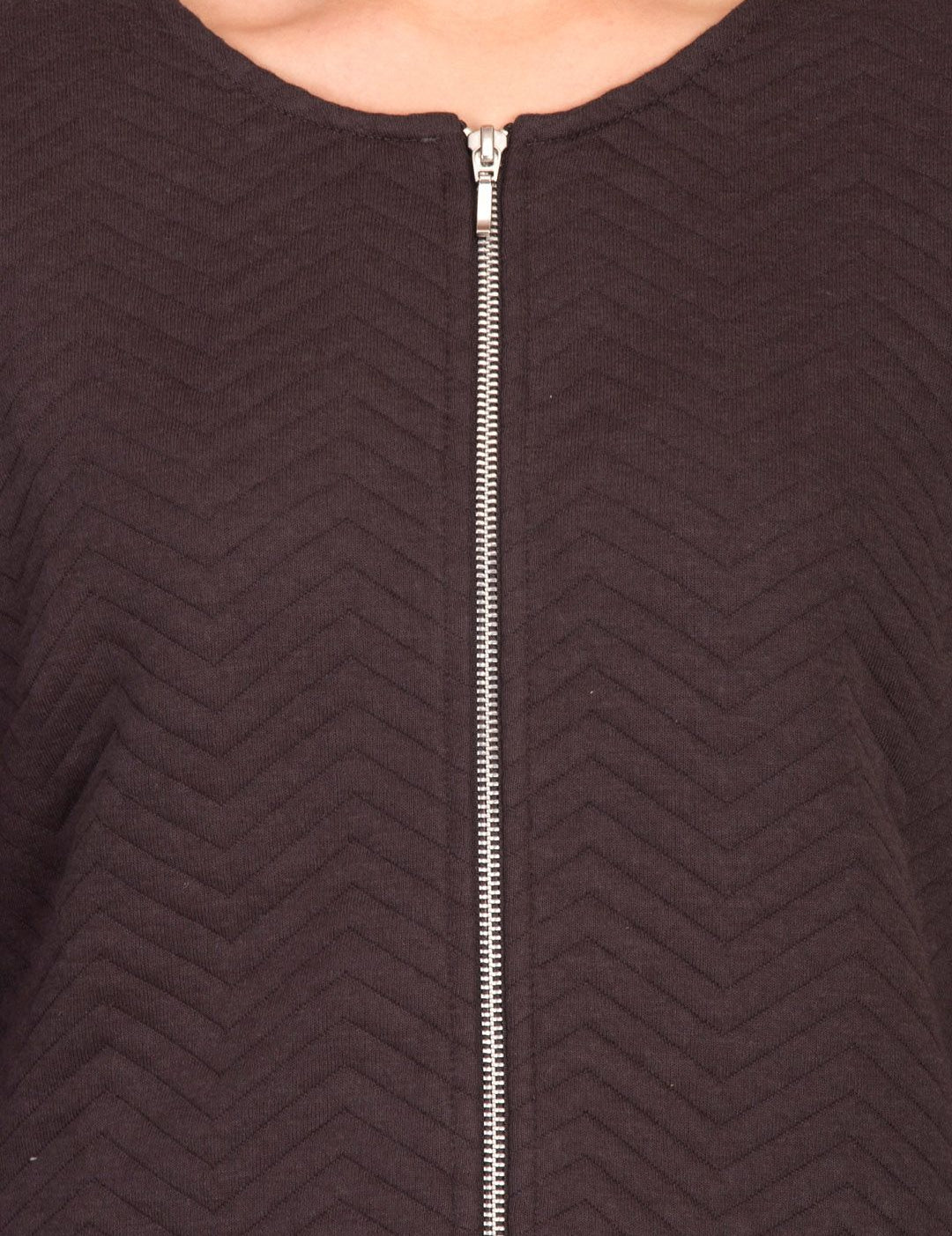 Kotty Women Black Self Design Tailored Jacket