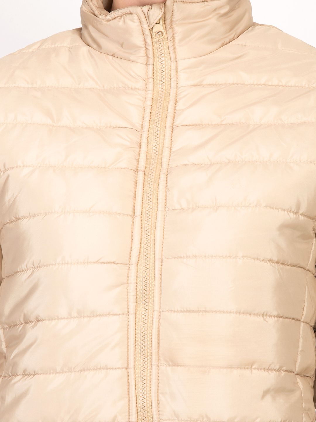 Kotty Women Beige Solid Insulator Puffer Jacket