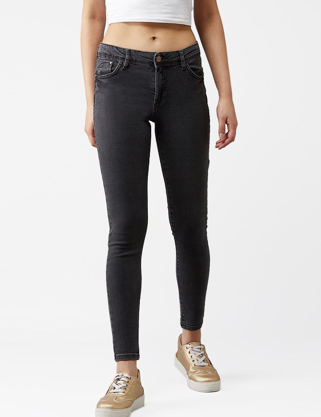 Kotty Women Black Skinny Fit Jeans