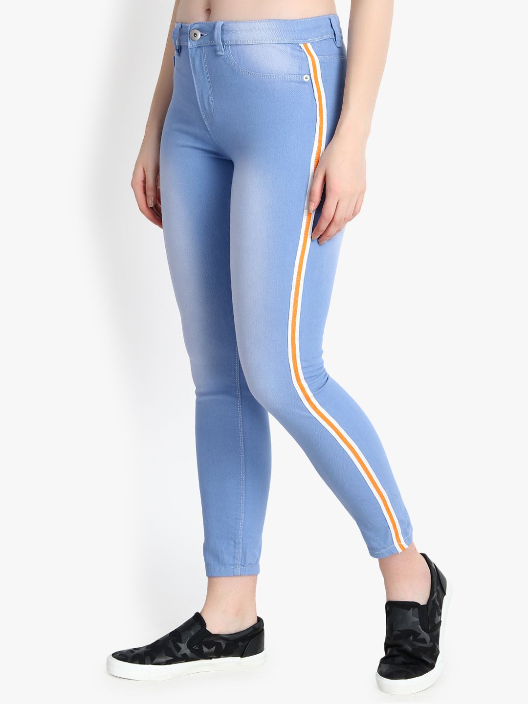 Kotty Women Blue Skinny Fit High-Rise Clean Look Stretchable Jeans