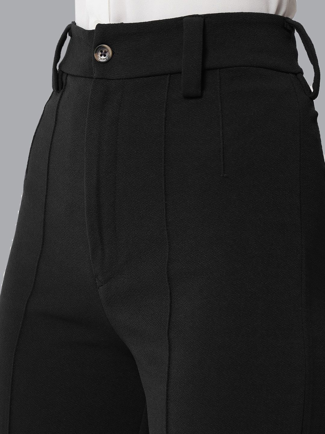 KOTTY BIZwear Women Pack Of 2 Straight Fit High-Rise Easy Wash Parallel Trousers