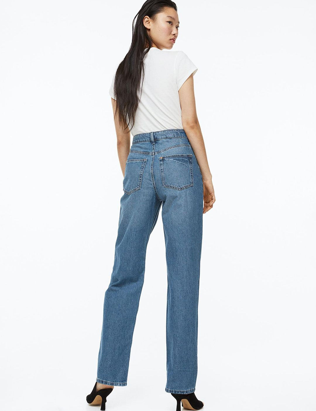 Kotty Women Blue Jean Straight Fit High-Rise Light Fade Stretchable Jeans