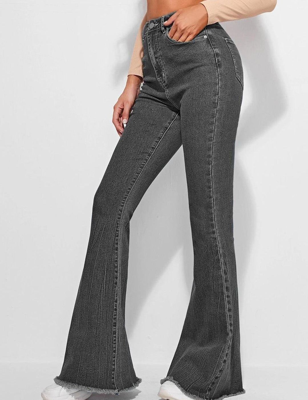 Kotty Women High Rise Jean Bootcut Clean Look Stretchable Jeans