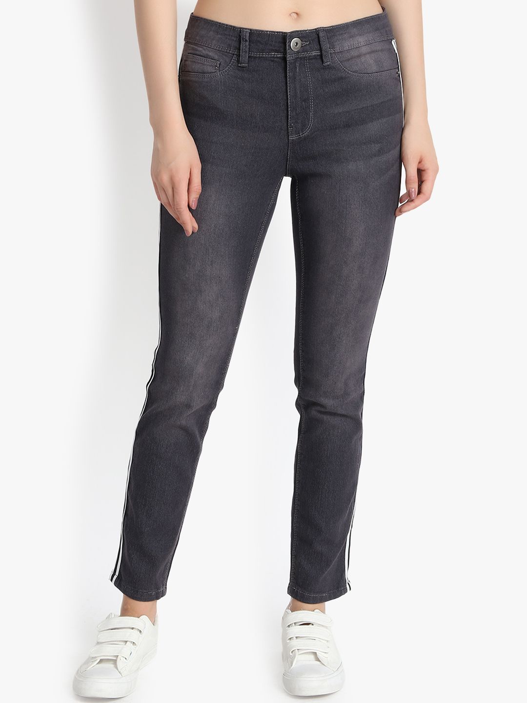 Kotty Women Black Skinny Fit High-Rise Clean Look Jeans