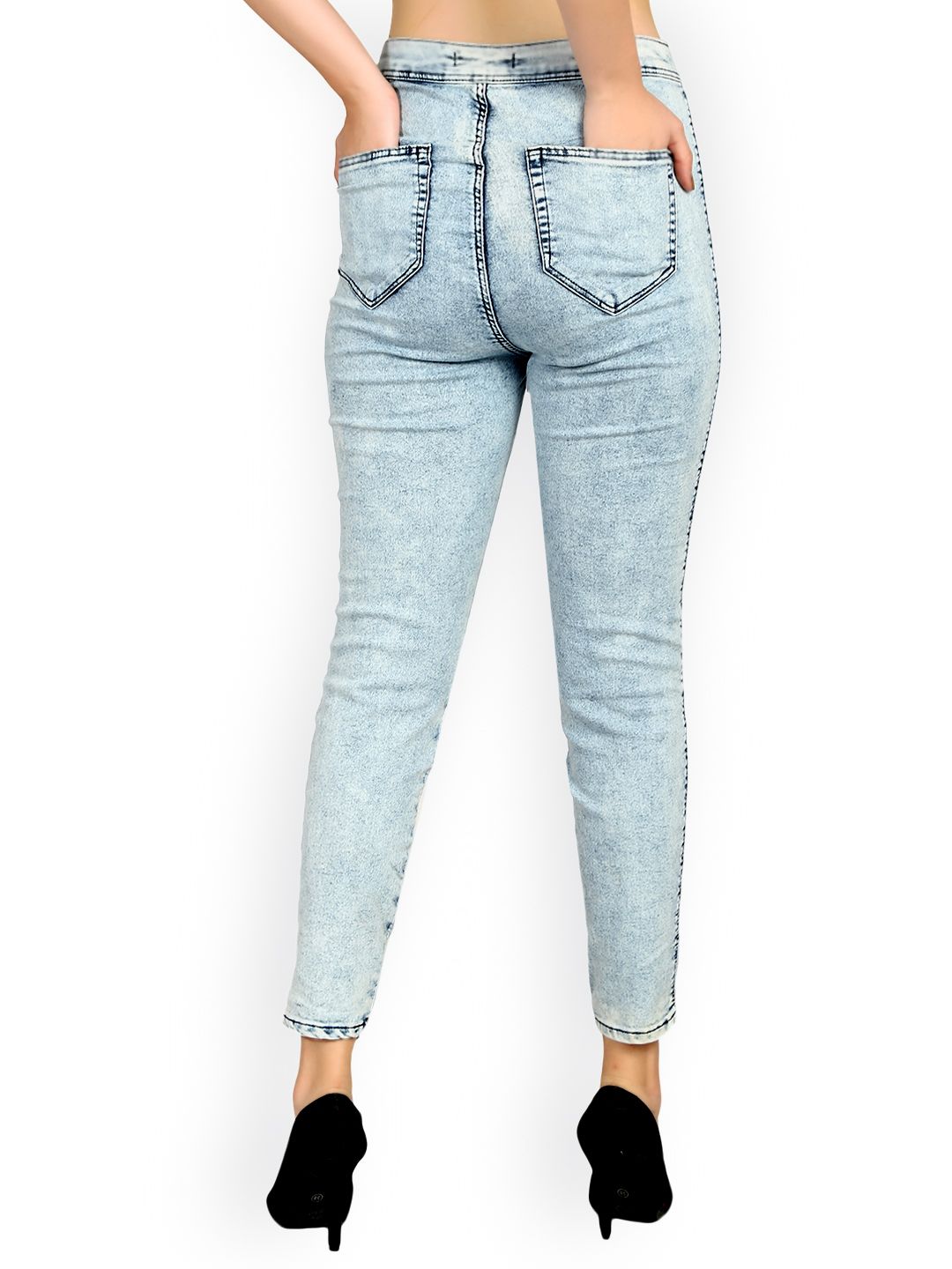 Kotty Women Blue Skinny Fit High-Rise Clean Look Jeans