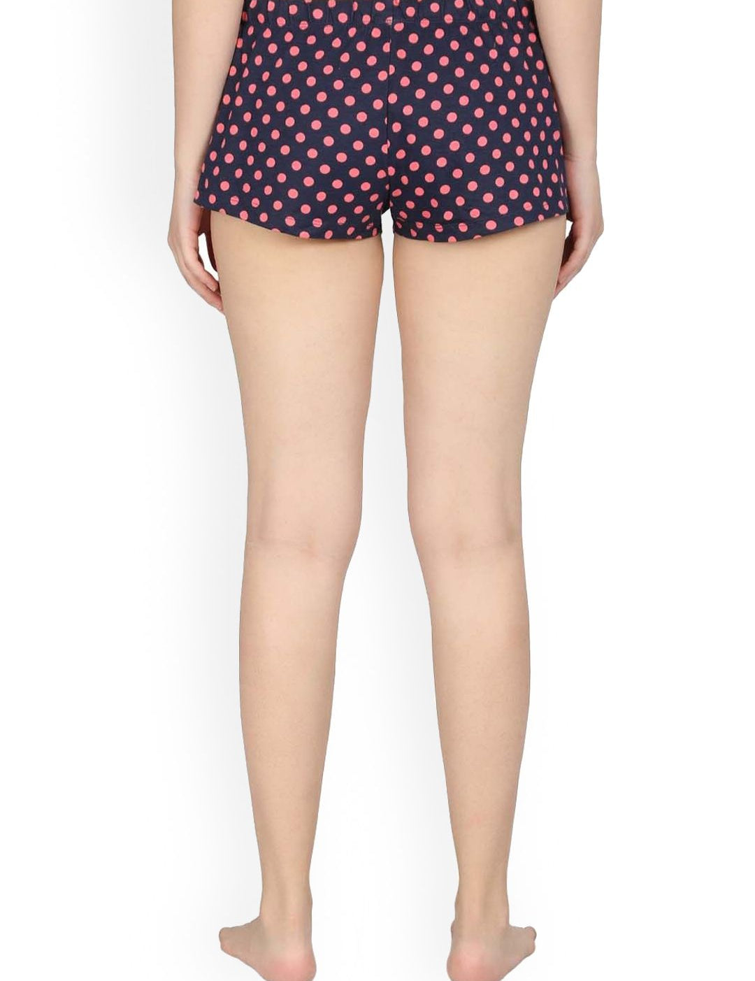 Kotty Women Black & Pink Printed Lounge Shorts KTTSLEEPSHORTS202