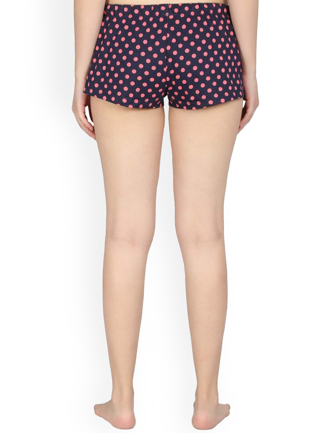 Kotty Women Black & Pink Printed Lounge Shorts KTTSLEEPSHORTS202