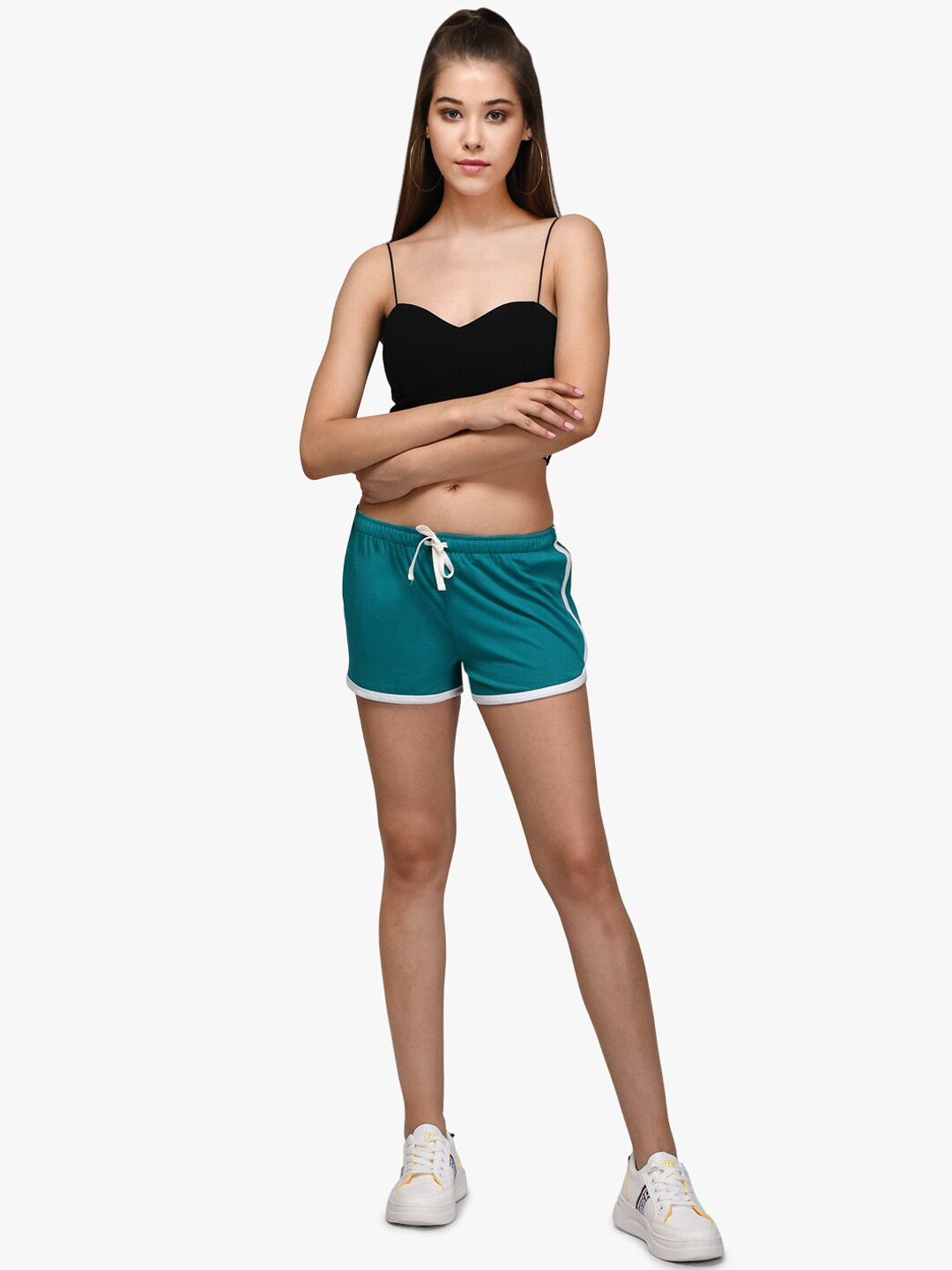 Kotty Women Pack of 2 Colourblocked Lounge Shorts