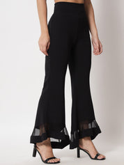 Kotty Women Relaxed Straight Leg Flared High-Rise Easy Wash Trousers