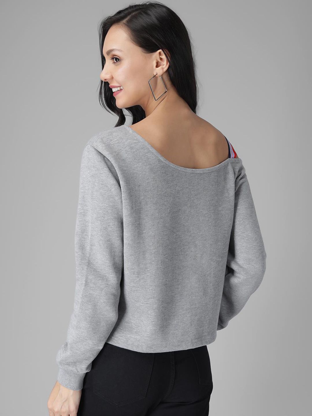 Kotty Women Grey Solid Sweatshirt