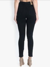 Kotty Women Black Skinny Fit High-Rise Clean Look Jeans