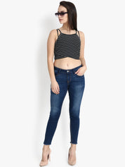 Kotty Women Blue Skinny Fit Mid-Rise Clean Look Jeans