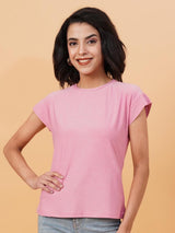 Kotty Round Neck Extended Sleeves Regular Fit T-shirt