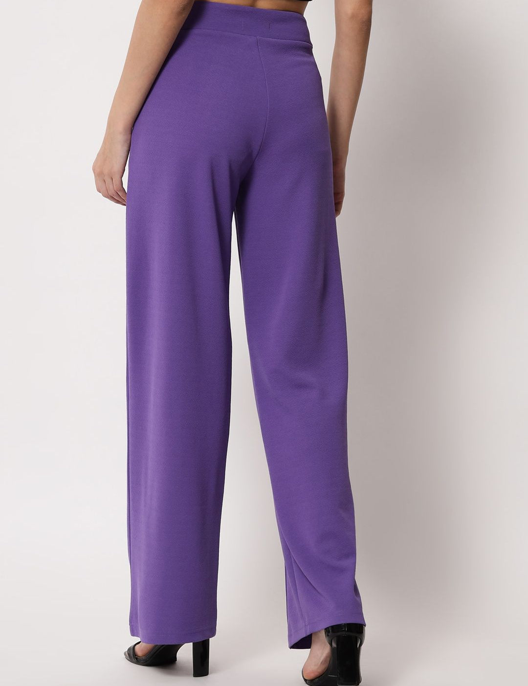 Kotty Women Pack Of 2 Relaxed Straight Leg Fit High-Rise Easy Wash Trousers