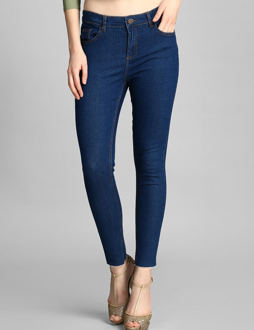 Kotty Women Blue Skinny Fit High-Rise Clean Look Jeans