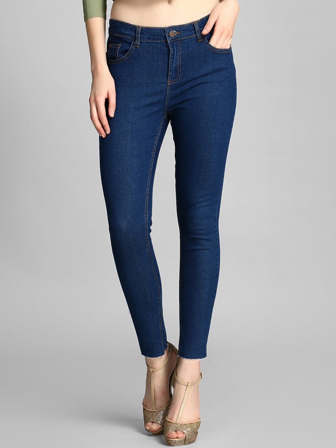 Kotty Women Blue Skinny Fit High-Rise Clean Look Jeans