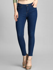 Kotty Women Blue Skinny Fit High-Rise Clean Look Jeans