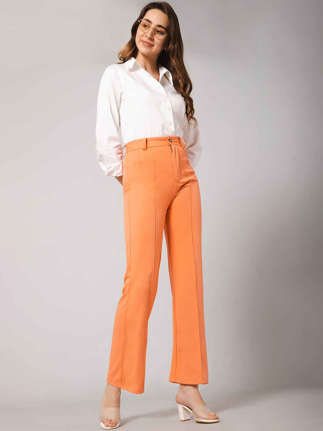 Kotty Women Relaxed Straight Leg High-Rise Trousers
