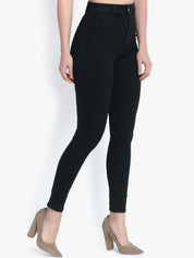 Kotty Women Black Skinny Fit High-Rise Clean Look Stretchable Jeans